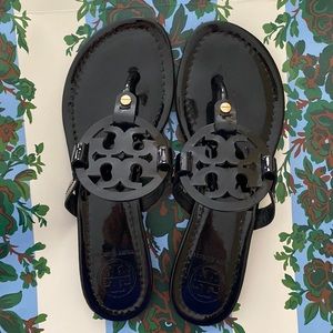 Tory Burch Black Patent Miller Sandal